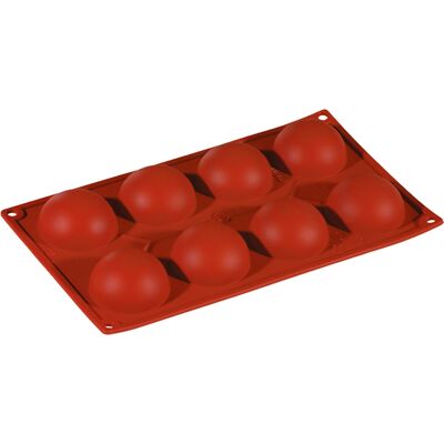 Pavoni Bageform Silicone 1/3 GN, 8 halvkugler Pavoni Bageform Silicone 1/3 GN, 8 halvkugler
