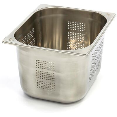 Maxima Perforeret Kantine-beholder 1/ 2GN i rustfrit stål 200mm Maxima Perforeret Kantine-beholder 1/ 2GN i rustfrit stål 200mm