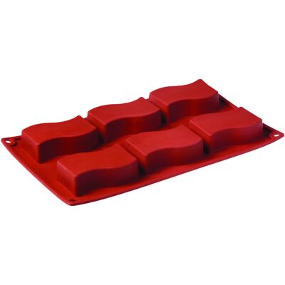 Pavoni Bageform Silicone 1/3 GN, 6 bølge-rektan Pavoni Bageform Silicone 1/3 GN, 6 bølge-rektan