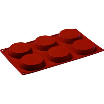 Pavoni Bageform Silikone 1/3 GN, 6 runde Pavoni Bageform Silikone 1/3 GN, 6 runde