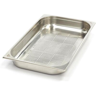 Maxima Perforeret Kantine-beholder 1 / 1GN i rustfrit stål 65mm Maxima Perforeret Kantine-beholder 1 / 1GN i rustfrit stål 65mm