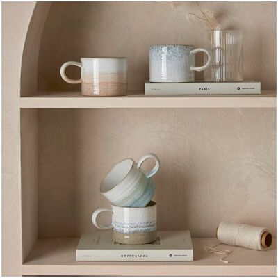 Denby Kiln Kop med hank – Rillet hvid 295 ml Denby Kiln Kop med hank – Rillet hvid 295 ml