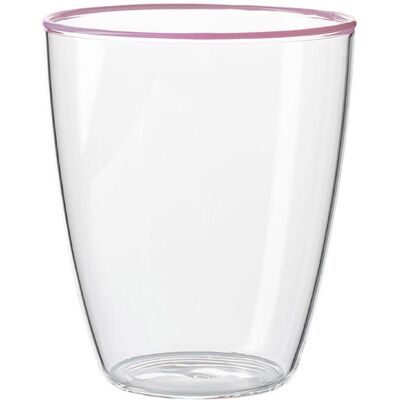 Aida Glas 29 cl Life in Colour Lyserød kant Aida Glas 29 cl Life in Colour Lyserød kant