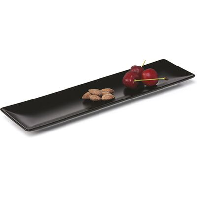 Aida Quadro Tallerken 30x8 cm Sort stentøj Aida Quadro Tallerken 30x8 cm Sort stentøj