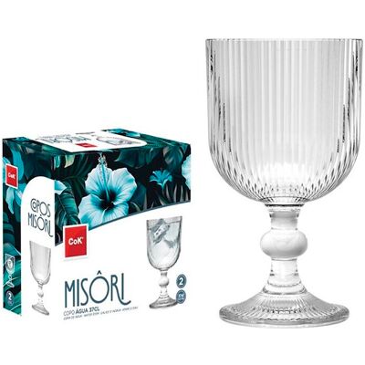 Glas Vandglas m. Fod 37 cl Misori 2stk Glas Vandglas m. Fod 37 cl Misori 2stk