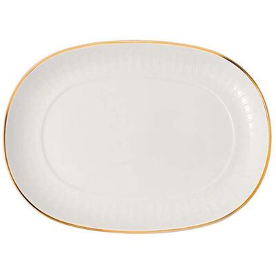 Villeroy & Boch Château Septfontaines Serveringsfad - 20x14 cm - Hvid med guld Villeroy & Boch Château Septfontaines Serveringsfad - 20x14 cm - Hvid med guld