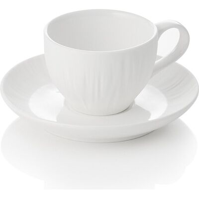 WAS Germany Espressokop m/underkop 80 ml Maya Shiro Hvid WAS Germany Espressokop m/underkop 80 ml Maya Shiro Hvid