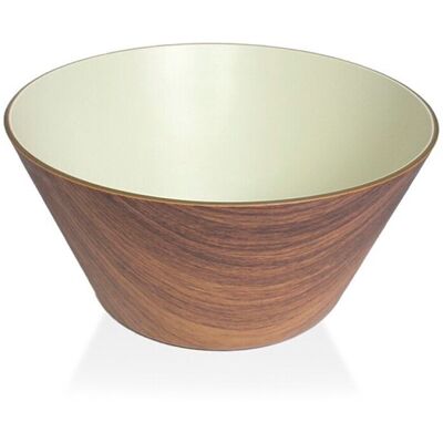 Cegeco Skål Snack Ø24 cm Trælook/Hvid Cegeco Skål Snack Ø24 cm Trælook/Hvid