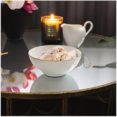 Villeroy & Boch Signature Anmut Gold Dessertskål - 13cm - Hvid Villeroy & Boch Signature Anmut Gold Dessertskål - 13cm - Hvid