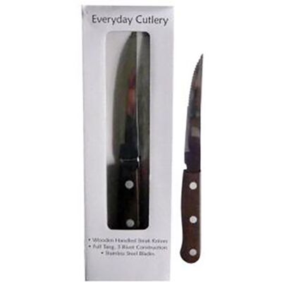 Steakkniv Brunt Skæfte Steakkniv Brunt Skæfte