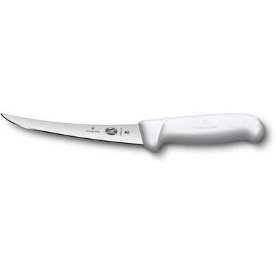 Victorinox Udbener, 15 cm, Fibrox, hvid, slank, med svaj Victorinox Udbener, 15 cm, Fibrox, hvid, slank, med svaj