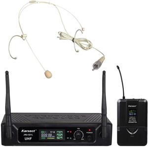 Karsect JRU-521L/PT-527C/HT-3A trådløst tyndt headset-mikrofon-sæt Karsect JRU-521L/PT-527C/HT-3A trådløst tyndt headset-mikrofon-sæt