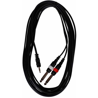 HiEnd 2 x jack(mono)-til-minijack(stereo)-kabel 6 meter HiEnd 2 x jack(mono)-til-minijack(stereo)-kabel 6 meter