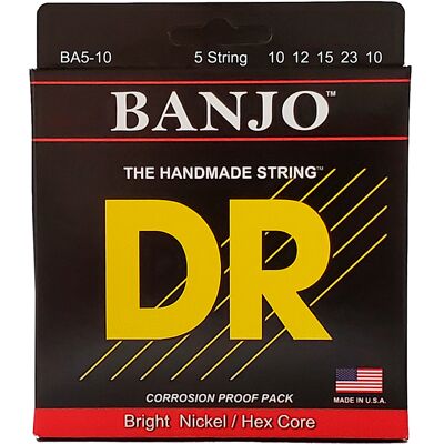 DR Strings BA5-10 strenge til 5-strenget banjo, medium DR Strings BA5-10 strenge til 5-strenget banjo, medium