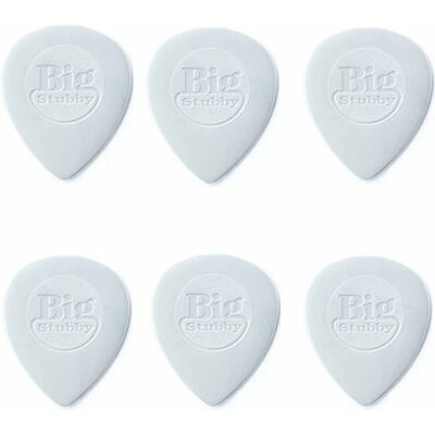 Dunlop Big Stubby 1,0 mm plektre (6 stk.) Dunlop Big Stubby 1,0 mm plektre (6 stk.)