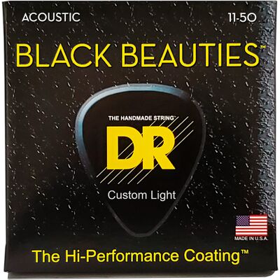 DR Strings BKA-11 Black Beauties western-guitar-strenge, 011-050 DR Strings BKA-11 Black Beauties western-guitar-strenge, 011-050