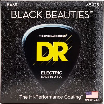 DR Strings BKB5-45 Black Beauties black 5-strenget bas-strenge, 045-125 DR Strings BKB5-45 Black Beauties black 5-strenget bas-strenge, 045-125