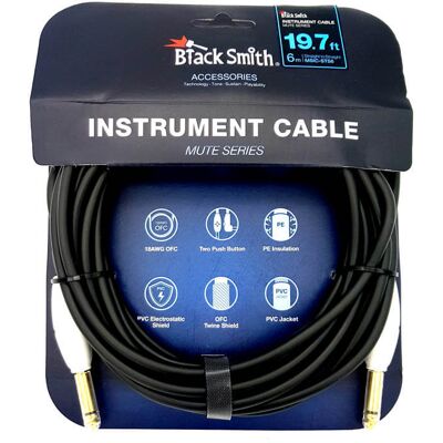 BlackSmith MSIC-STS6 Mute guitar-kabel 6 meter BlackSmith MSIC-STS6 Mute guitar-kabel 6 meter