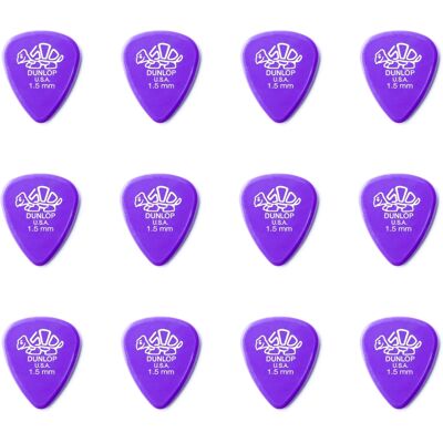 Dunlop Delrin 500 1,50 mm plektre (12 stk.) Dunlop Delrin 500 1,50 mm plektre (12 stk.)