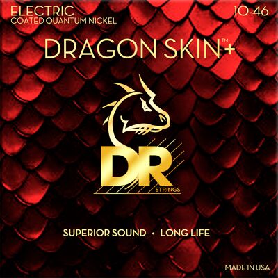 Dr Strings DEQ-10 Dragon skin+ el-guitar-strenge, 010-046 Dr Strings DEQ-10 Dragon skin+ el-guitar-strenge, 010-046