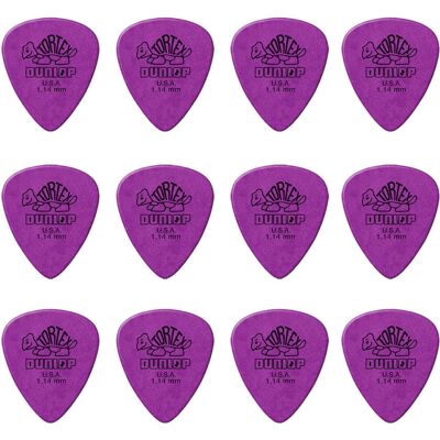 Dunlop Tortex Standard 1,14 mm plektre (12 stk.) Dunlop Tortex Standard 1,14 mm plektre (12 stk.)