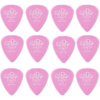 Dunlop Delrin 500 0,46 mm plektre (12 stk.) Dunlop Delrin 500 0,46 mm plektre (12 stk.)