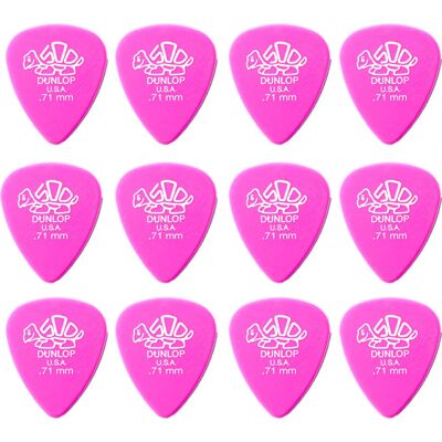 Dunlop Delrin 500 0,71 mm plektre (12 stk.) Dunlop Delrin 500 0,71 mm plektre (12 stk.)