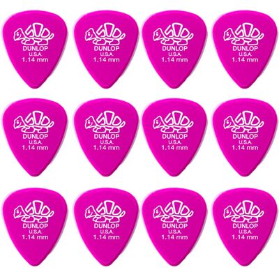 Dunlop Delrin 500 1,14 mm plektre (12 stk.) Dunlop Delrin 500 1,14 mm plektre (12 stk.)