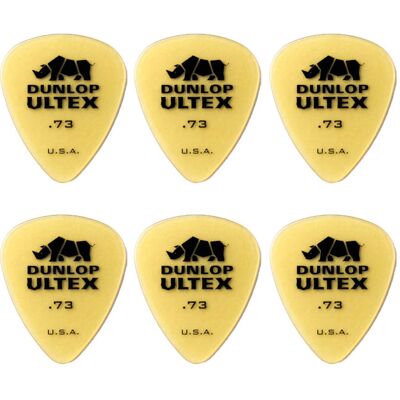 Dunlop Ultex Standard 0,73 mm plektre (6 stk.) Dunlop Ultex Standard 0,73 mm plektre (6 stk.)