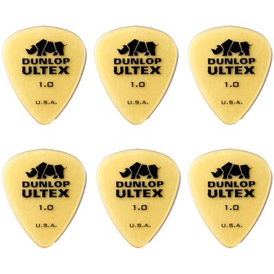 Dunlop Ultex Standard 1,0 mm plektre (6 stk.) Dunlop Ultex Standard 1,0 mm plektre (6 stk.)