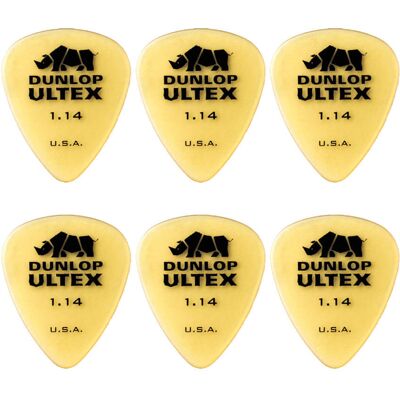 Dunlop Ultex Standard 1,14 mm plektre (6 stk.) Dunlop Ultex Standard 1,14 mm plektre (6 stk.)