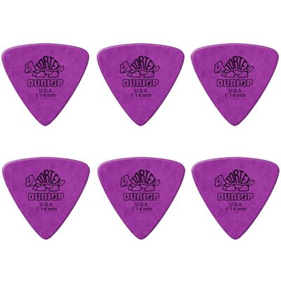 Dunlop Tortex Triangle 1,14 mm plektre (6 stk.) Dunlop Tortex Triangle 1,14 mm plektre (6 stk.)
