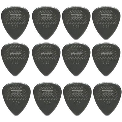 Dunlop Nylon Max Grip Standard 1,14 mm plektre (12 stk.) Dunlop Nylon Max Grip Standard 1,14 mm plektre (12 stk.)