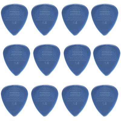 Dunlop Nylon Max Grip Standard 1,5 mm plektre (12 stk.) Dunlop Nylon Max Grip Standard 1,5 mm plektre (12 stk.)