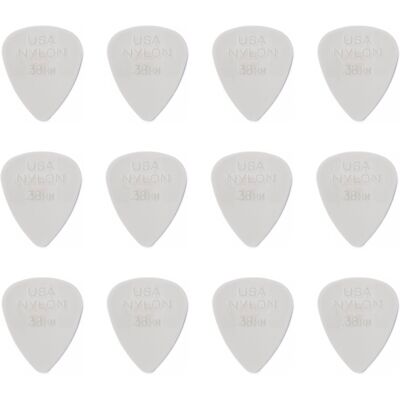Dunlop Nylon Standard 0,38 mm plektre (12 stk.) Dunlop Nylon Standard 0,38 mm plektre (12 stk.)