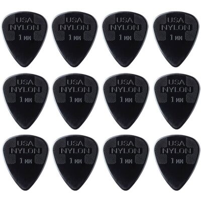Dunlop Nylon Standard 1,0 mm plektre (12 stk.) Dunlop Nylon Standard 1,0 mm plektre (12 stk.)