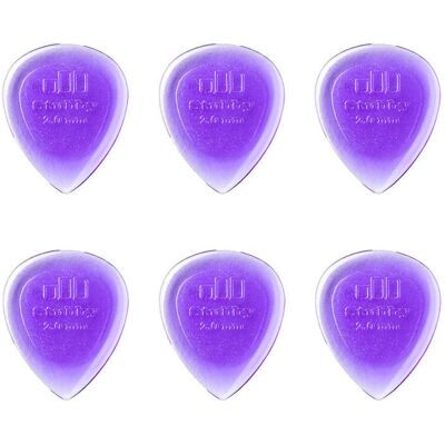 Dunlop Stubby Jazz 2,0 mm plektre (6 stk.) Dunlop Stubby Jazz 2,0 mm plektre (6 stk.)