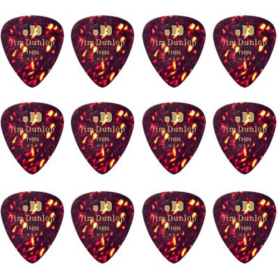 Dunlop Shell Classics Thin plektre (12 stk.) Dunlop Shell Classics Thin plektre (12 stk.)