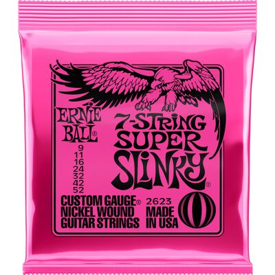 Ernie Ball 2623 Super Slinky el-guitar-strenge, 7-strenget, 009-052 Ernie Ball 2623 Super Slinky el-guitar-strenge, 7-strenget, 009-052