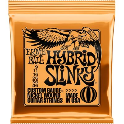 Ernie Ball 2222 Hybrid Slinky Nickel el-guitar-strenge, 009-046 Ernie Ball 2222 Hybrid Slinky Nickel el-guitar-strenge, 009-046