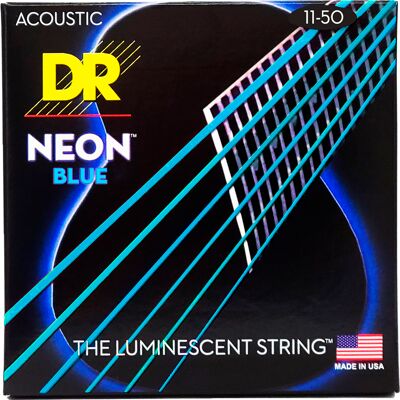 DR Strings NBA11 Neon Blue western-guitar-strenge, 011-050 DR Strings NBA11 Neon Blue western-guitar-strenge, 011-050
