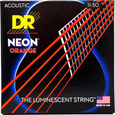 DR Strings NOA11 Neon Orange western-guitar-strenge, 011-050 DR Strings NOA11 Neon Orange western-guitar-strenge, 011-050