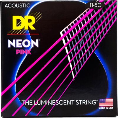 DR Strings NPA11 Neon Pink western-guitar-strenge, 011-050 DR Strings NPA11 Neon Pink western-guitar-strenge, 011-050