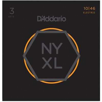 D'Addario NYXL1046-3P el-guitar-strenge, 010-046 (3 sæt) D'Addario NYXL1046-3P el-guitar-strenge, 010-046 (3 sæt)