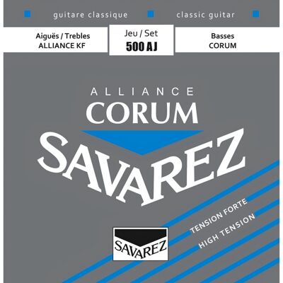 Savarez 500AJ Alliance Corum spansk guitar-strenge, blå Savarez 500AJ Alliance Corum spansk guitar-strenge, blå
