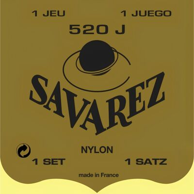 Savarez 520J spansk guitar-strenge, gul Savarez 520J spansk guitar-strenge, gul