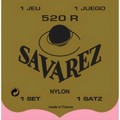 Savarez 520R spansk guitar-strenge, rød Savarez 520R spansk guitar-strenge, rød
