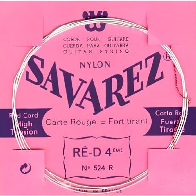 Savarez 524R D4 løs spansk guitar-streng, rød Savarez 524R D4 løs spansk guitar-streng, rød