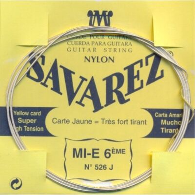 Savarez 526J E6 løs spansk guitar-streng, gul Savarez 526J E6 løs spansk guitar-streng, gul