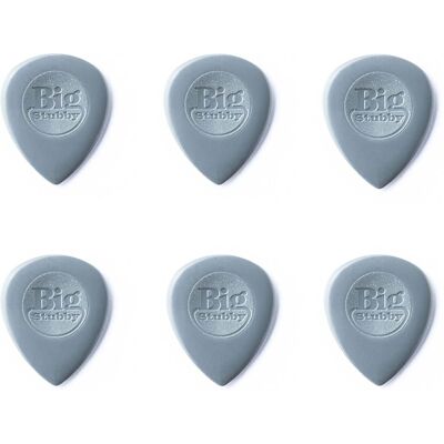 Dunlop Big Stubby 2,0 mm plektre (6 stk.) Dunlop Big Stubby 2,0 mm plektre (6 stk.)